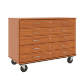 36" Tall Assembled Five Lockable Drawer Mobile Storage Cabinet - 80393 F36 - Steven's I.D.SYSTEMS®